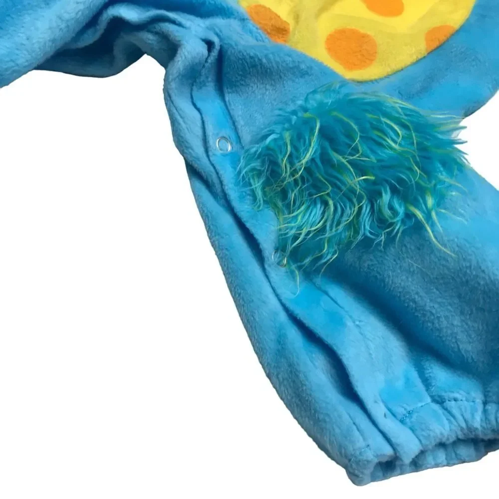 Lil Monster Costume infant Toddler Medium 12-18 months dress up hat‎ blue snap